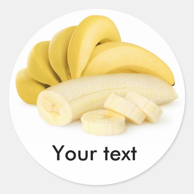Bunch of banana classic round sticker (Front)