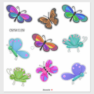 Bunch of Butterflies Whimsical and Cute 