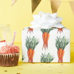 Bunch of Carrots Orange Vegetable Veggie Garden Wrapping Paper