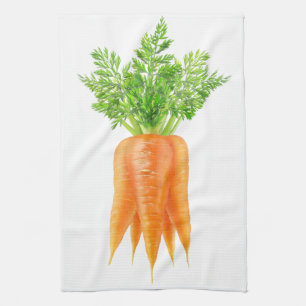 Bunch of carrots tea towel