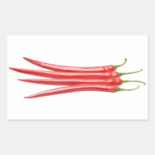 Bunch of chilli peppers rectangular sticker