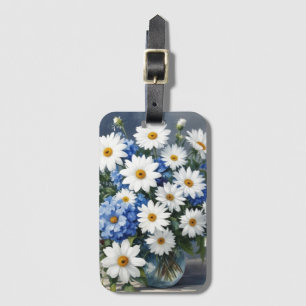 Bunch of Flowers Elegant Daisies Watercolor Luggage Tag