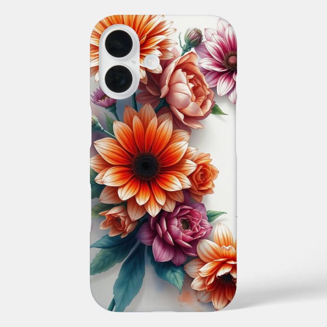 Bunch of Flowers Elegant Watercolor Case-Mate iPhone Case (Back)