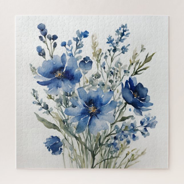 Bunch of Flowers Elegant Watercolor Jigsaw Puzzle (Vertical)