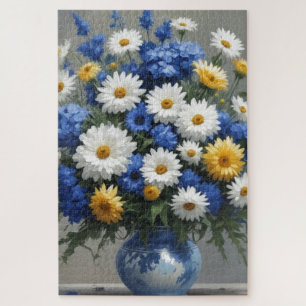 Bunch of Flowers Elegant Watercolor Jigsaw Puzzle