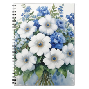 Bunch of Flowers Elegant Watercolor Notebook