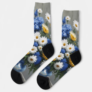 Bunch of Flowers Elegant Watercolor Socks