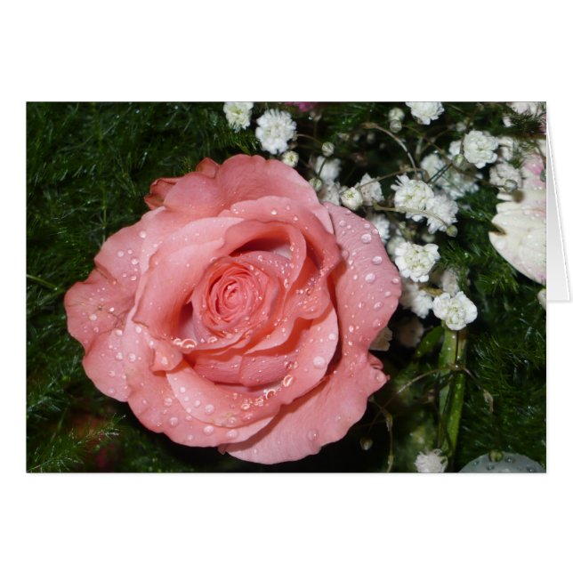 Bunch of flowers with rose Card (Front Horizontal)