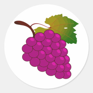 Bunch of grapes classic round sticker