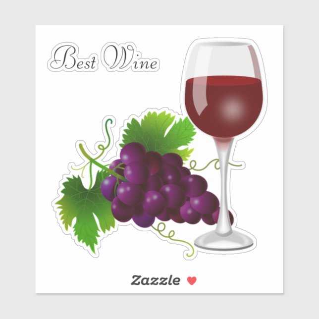 Bunch of Grapes & Glass of Wine (Sheet)