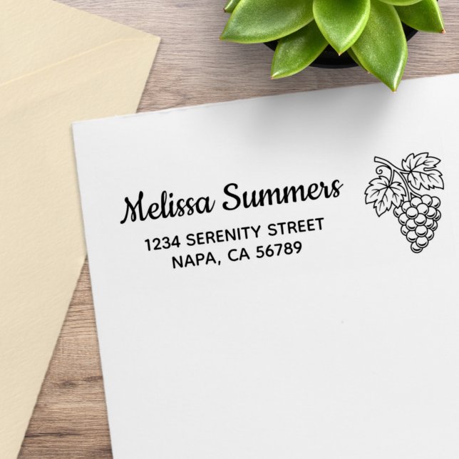 Bunch of Grapes Return Address Rubber Stamp (Creator Uploaded)