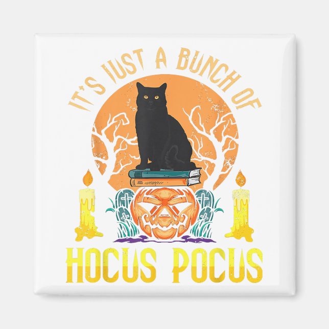 Bunch of Hocus Pocus Black Cat Magnet (Front)