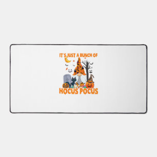 Bunch of Hocus Pocus Pumpkin Gnome Bats Scary Cat Desk Mat