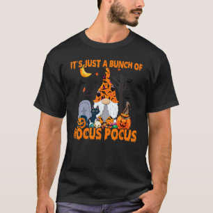 Bunch of Hocus Pocus Pumpkin Gnome Bats Scary Cat T-Shirt