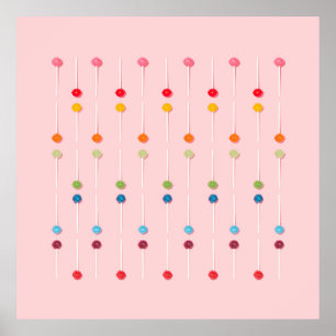 Bunch of lollipops poster