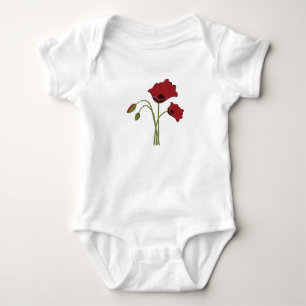 Bunch of Poppies Baby Bodysuit