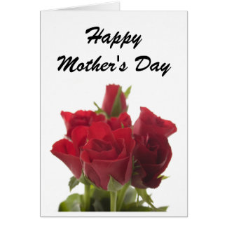 Bunch of red roses - Mother's Day card