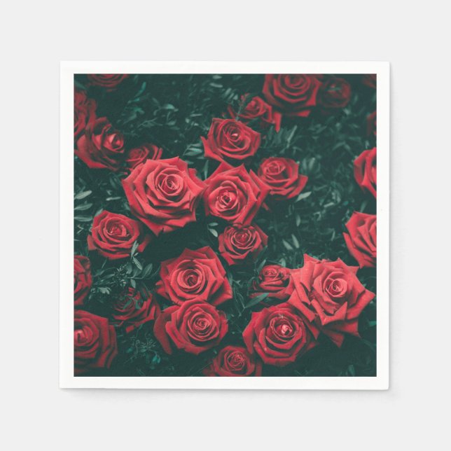 Bunch of red roses napkin (Front)
