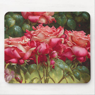 Bunch of Red Roses Whimsical Art Mouse Pad
