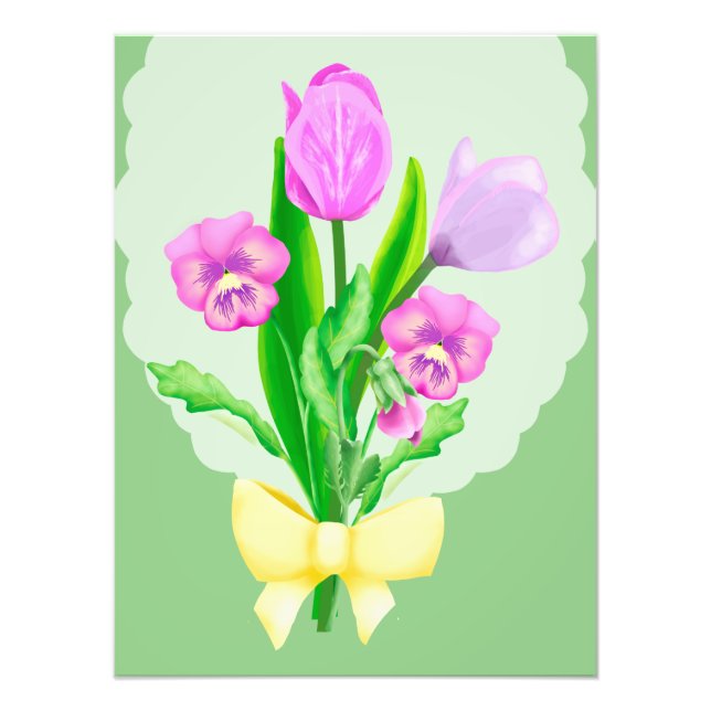 Bunch of Spring Flowers 2  Photo Print (Front)
