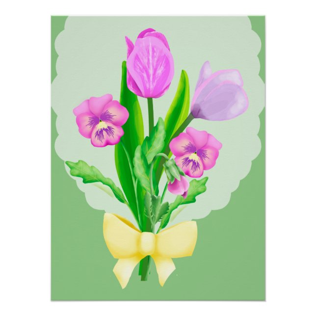 Bunch of Spring Flowers 2  Poster (Front)