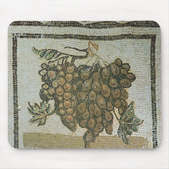 Bunch of white grapes, Roman mosaic Mouse Pad (Front)