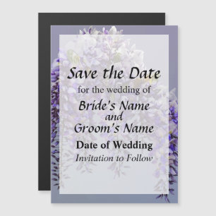 Bunch of WisteriaSavd the Date Magnetic Invitation