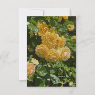 Bunch of Yellow Garden Roses Card