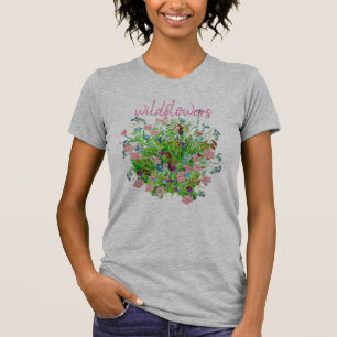 Bunch Wildflowers Grey shirt 