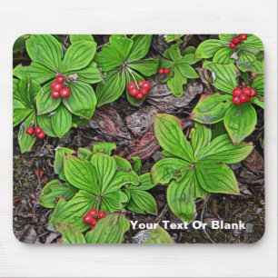 Bunchberry With Berries Mouse Pad