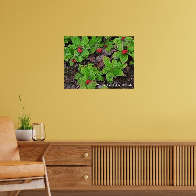 Bunchberry With Berries Poster (Living Room 2)