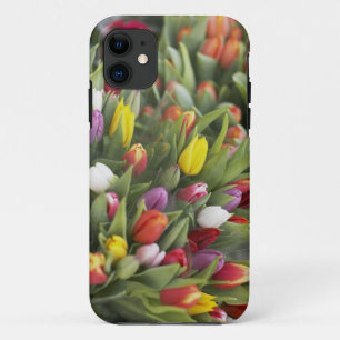 Bunches of colourful tulips iPhone 11 case