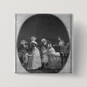 Bunches of flowers or celebrating grandmother 15 cm square badge