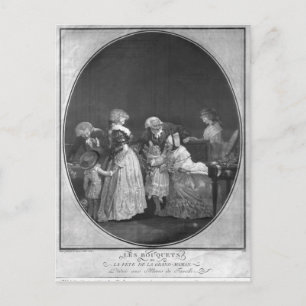 Bunches of flowers or celebrating grandmother postcard