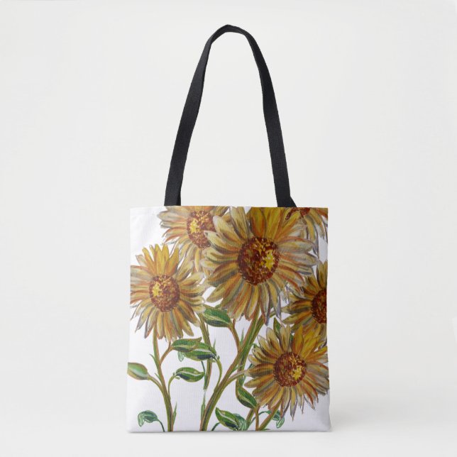bunches of happy sun flowers tote bag (Front)