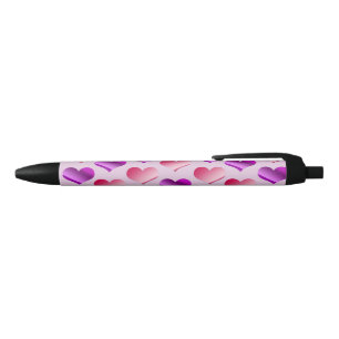 Bunches of Hearts Black Ink Pen