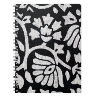 Bunches of plants and flowers abstract on a black  notebook