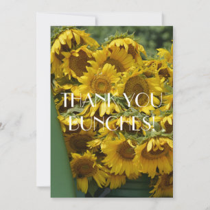 BUNCHES OF SUNFLOWERS THANK YOU CARD