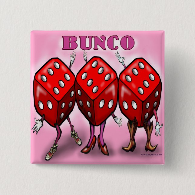 Bunco 15 Cm Square Badge (Front)