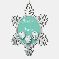 Bunco Babe With Dice Christmas Snowflake