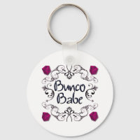 Bunco Babe with Swirls Button