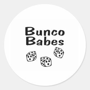 Bunco Babes Classic Round Sticker