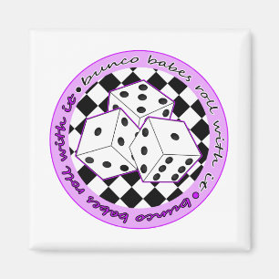 Bunco Babes Roll With It - Purple Magnet