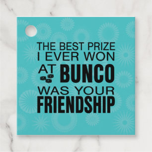 Bunco Best Prize Friendship Dice Favour Tags