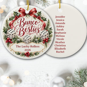 Bunco Besties Ceramic Ornament