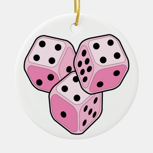Bunco Breast Cancer Ceramic Ornament (Front)