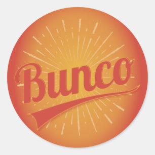 Bunco Burst Classic Round Sticker