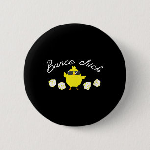 Bunco Chick Easter Spring Bunco Dice 6 Cm Round Badge