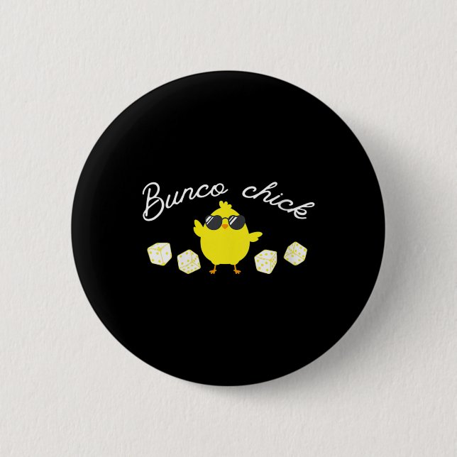 Bunco Chick Easter Spring Bunco Dice  6 Cm Round Badge (Front)
