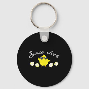 Bunco Chick Easter Spring Bunco Dice Key Ring